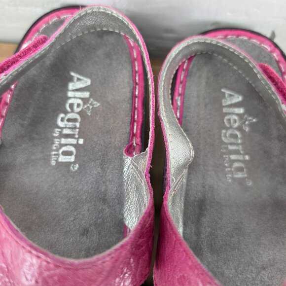 ALEGRIA KARMEN PINK LEATHER WOMEN'S SANDALS SIZE 39 (EUR) Sz 9 - Picture 14 of 15